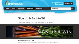 
                            13. Supermarket Newsletter - Sign Up & Win | FreshChoice