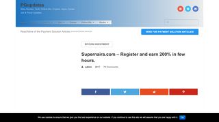 
                            2. Supernaira.com - Register and earn 200% in few hours. – PG Updates