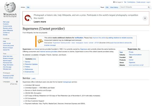 
                            2. Supernews (Usenet provider) - Wikipedia