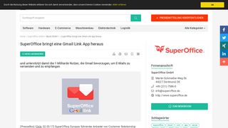 
                            6. SuperOffice bringt eine Gmail Link App heraus - SuperOffice GmbH ...