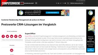 
                            9. SuperOffice - Customer Relationship Management ab 19 Euro im ...