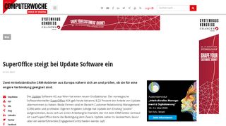 
                            8. SuperOffice steigt bei Update Software ein - computerwoche.de