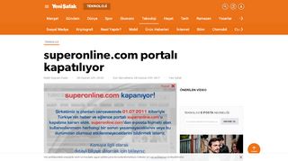 
                            10. superonline.com portalı kapatılıyor - Yeni Şafak