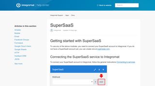 
                            8. SuperSaaS – Integromat Support