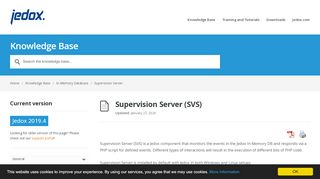 
                            5. Supervision Server (SVS) - Jedox Knowledge BaseJedox Knowledge ...