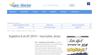 
                            10. Supletivo EJA DF 2019 - Inscrições, dicas | Vagas Abertas 2019