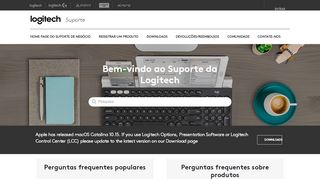 
                            8. Suporte da Logitech + Downloads - Logitech Support