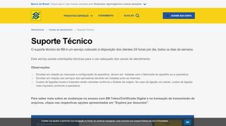 
                            5. Suporte Técnico - Você | Banco do Brasil