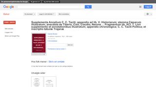 
                            8. Supplementa Annalium C. C. Taciti; appendix ad lib. V. Historiarum; ...