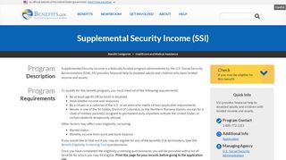 
                            8. Supplemental Security Income (SSI) | Benefits.gov