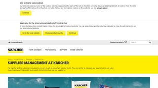
                            3. Supplier Area | Kärcher International
