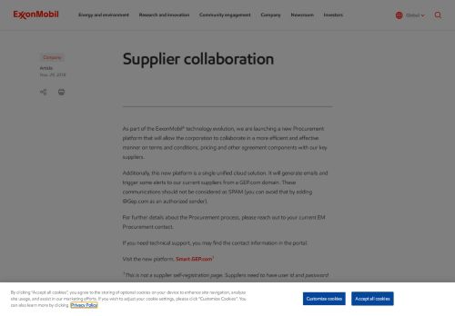 
                            6. Supplier collaboration | ExxonMobil