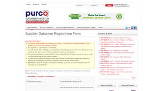 
                            8. Supplier Database Registration Form | PURCO SA