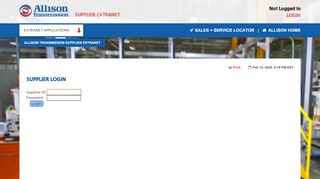 
                            3. Supplier Extranet - Allison Transmission