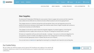 
                            10. Supplier information regarding Damco - Maersk