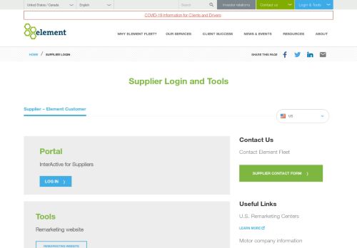 
                            12. Supplier Login - Element Fleet Management