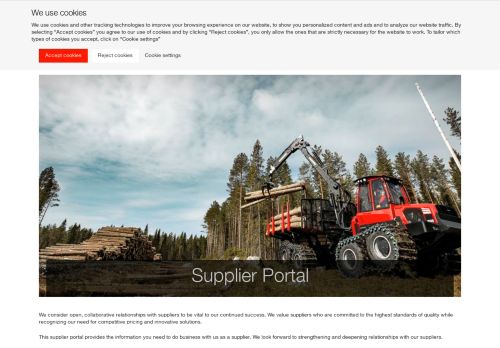 
                            10. Supplier login - Komatsu Forest