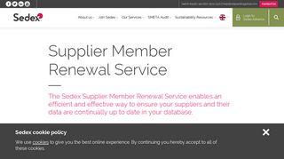 
                            11. Supplier Member Renewal Service | Sedex