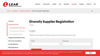 
                            2. Supplier Registration | Lear Corporation