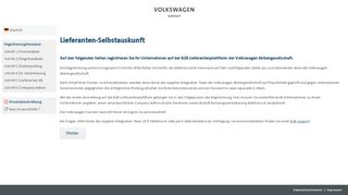 
                            4. Supplier Self Registration (v2.40.6) -Self registration - Volkswagen