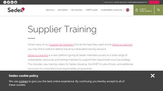 
                            13. Supplier Training | Sedex