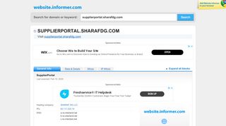 
                            3. supplierportal.sharafdg.com at WI. SupplierPortal - Website ...