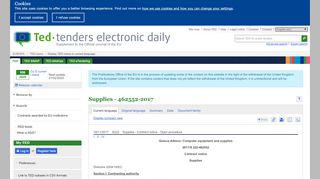 
                            9. Supplies - 462552-2017 - TED Tenders Electronic Daily