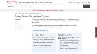 
                            3. Supply Center Management System (SCMS) | Thermo Fisher Scientific ...