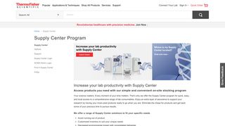 
                            1. Supply Center | Thermo Fisher Scientific - DE