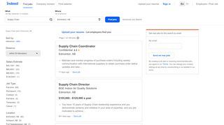 
                            8. Supply Chain Jobs in Edmonton, AB (with Salaries) | Indeed.com