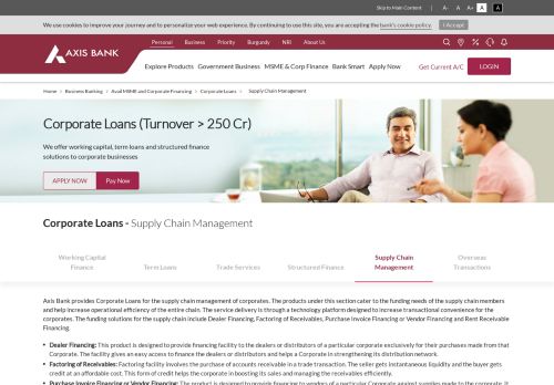 
                            3. Supply Chain Management - Corporate Loans - Axis Bank