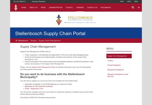 
                            10. Supply Chain Management - Stellenbosch Municipality