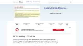 
                            6. Supplyit.mrpricegroup.com website. Mr Price Group LOG ME IN.