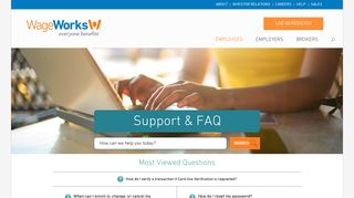 
                            6. Support and FAQ | WageWorks
