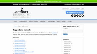 
                            12. Support and Manuals - Antminer Distribution EU