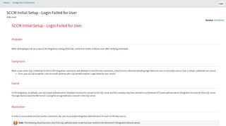 
                            10. Support and Troubleshooting - SCCM Initial Setup - Login Failed for ...
