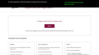 
                            10. Support and user registration - CSAM