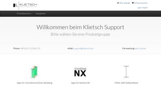 
                            6. Support - Apps for PTC Creo Elements/Direct Modeling | Klietsch GmbH
