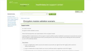 
                            12. Support Article: Encryption module validation scenario