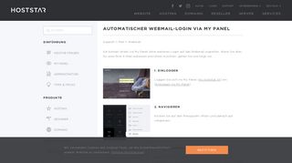 
                            7. Support: Automatischer Webmail-Zugang im My Panel | Hoststar