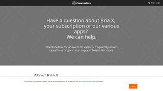 
                            3. Support | Bria X