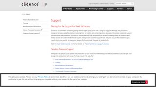 
                            6. Support | Cadence IP