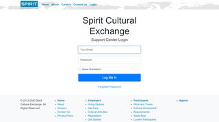 
                            1. Support Center Login - Spirit Cultural Exchange