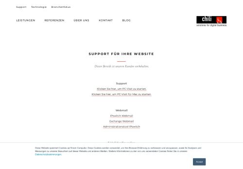 
                            9. Support | chili Webagentur - Chili Solutions GmbH