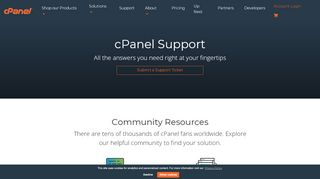 
                            3. Support - cPanel & WHM