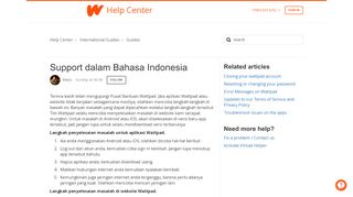 
                            1. Support dalam Bahasa Indonesia – Help Center - Wattpad Support
