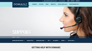 
                            4. Support | Domainz
