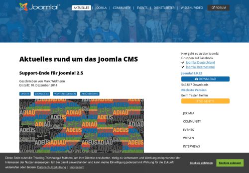 
                            7. Support-Ende für Joomla! 2.5