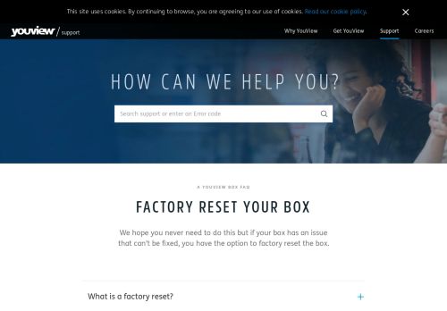 
                            6. Support - Factory reset your box - YouView Support