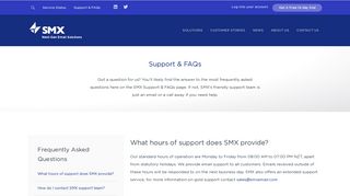 
                            4. Support & FAQs - SMX